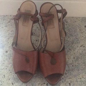 Valentino Garavani Cognac Leather sandals